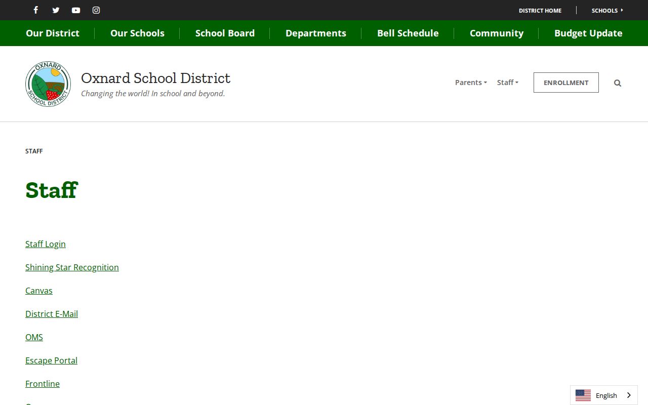 Oxnard directory staff pages from Oxnard School District